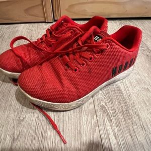 Red NoBull trainers well loved.